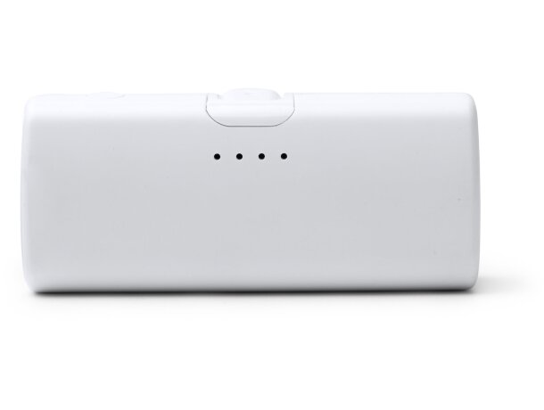 Batería externa Biper 5000 mah de abs reciclado con linterna Blanco detalle 5