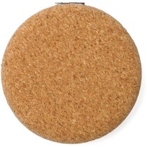 Espejo para boda con logo Belle plegable de bolsillo con corcho y metal cromado