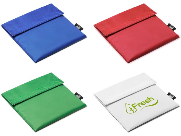 Bolsas térmicas con cierre con velcro rPET Lombas Blanco detalle 5