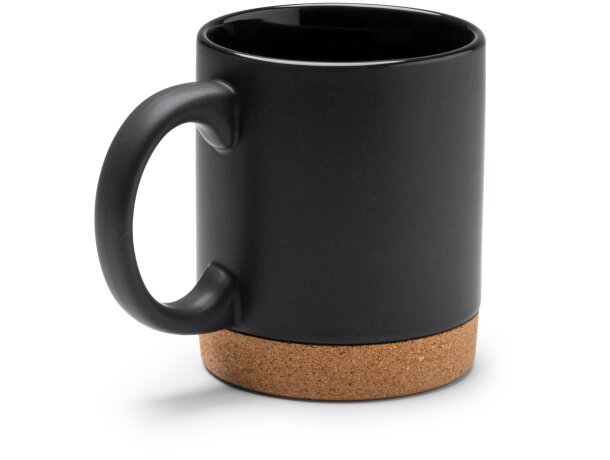 Taza cerámica Nurix 320ml con base de corcho extraíble Blanco detalle 4