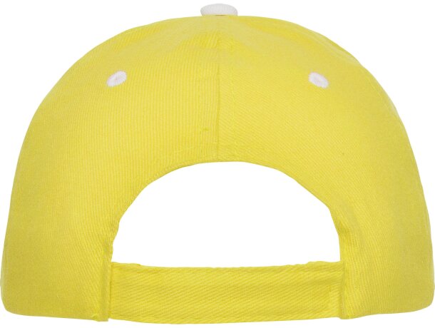 Gorras béisbol cierre velcro de algodón 260 g/m2 Panel Amarillo detalle 14