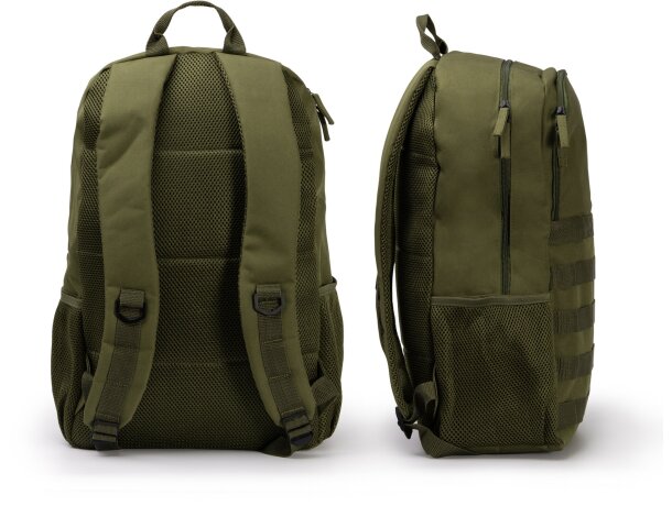 Mochila Búfalo de poliéster reciclado con bolsillo portátil Negro detalle 3