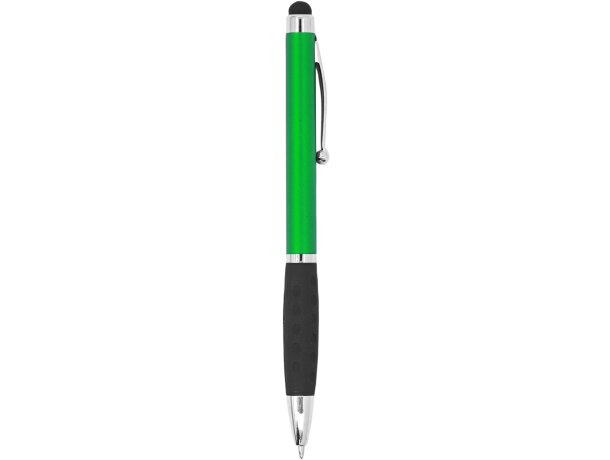 Bolígrafo con puntero táctil original de plástico metalizado tinta azul Semenic Verde helecho detalle 8