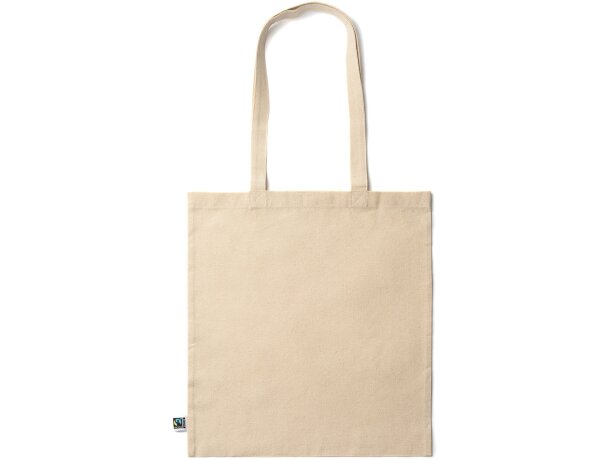 Bolsa Valmir algodón Fairtrade 180g asas largas 70cm natural Crudo detalle 5