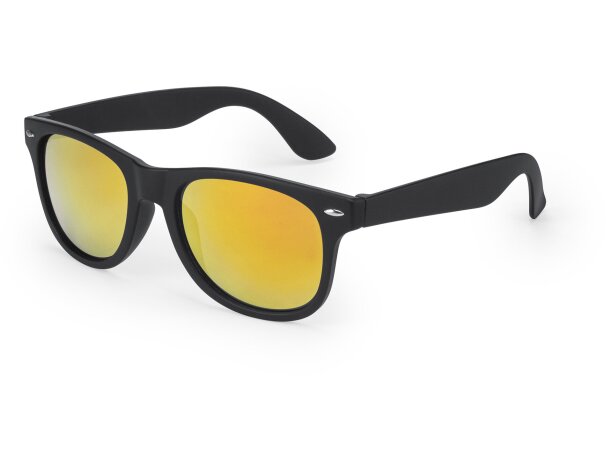 Gafas de sol publicitarias para acabado negro mate y lentes espejo Ciro Naranja detalle 9