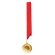 Medalla Ledeki metal con cinta poliéster personalizable Rojo