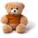 Peluche oso Jazz con sudadera personalizable de poliéster Naranja