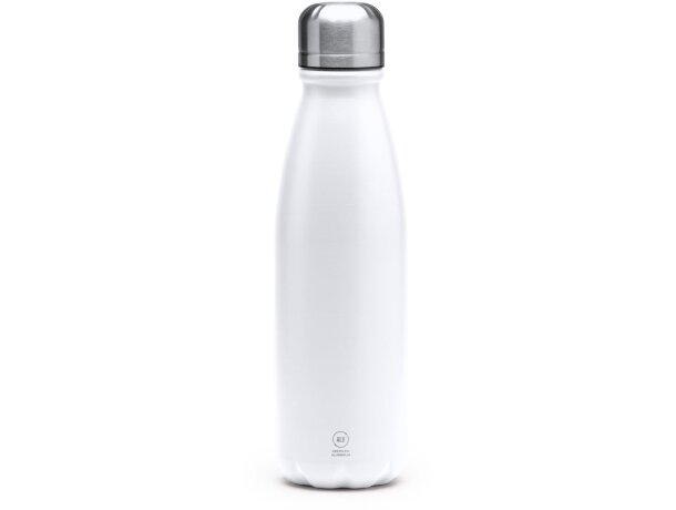 Botella Kisko personalizada aluminio reciclado 550 ml rosca Blanco detalle 4