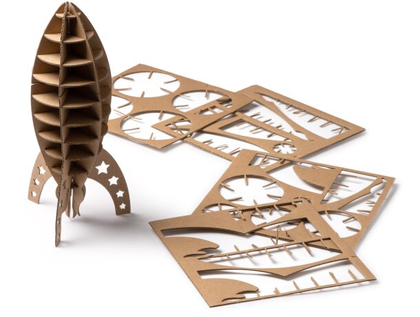 Puzzle 3D cartón kraft FISAC con diseño de perro educativo Perro detalle 1