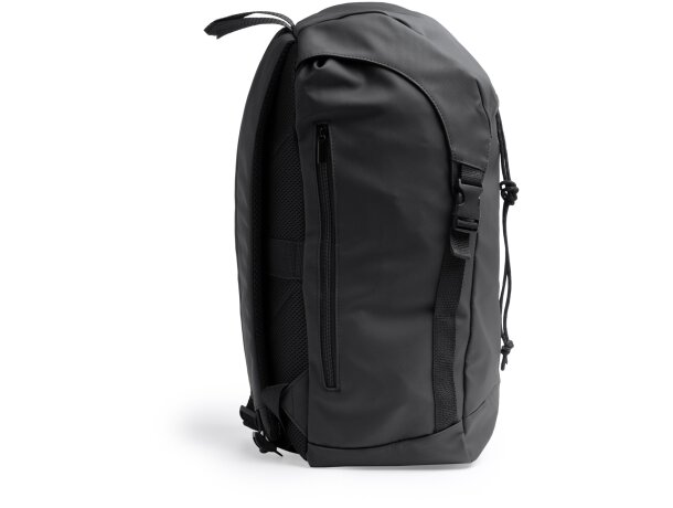 Mochila Jarvis negro en pu leather con compartimento para portátil Negro detalle 3