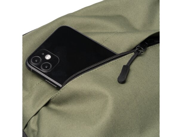 Mochila Brunox RPET 18L con apertura 180° y bolsillo antirrobo Negro detalle 4