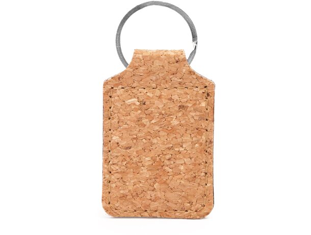 Llaveros ecológicos con estilo clásico Hibis de corcho natural y anilla metálica Rectangular detalle 4