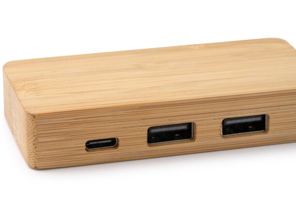 Puerto USB NEPTUNE Madera detalle 2