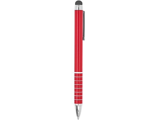 Bolígrafo metálico de aluminio puntero táctil tinta azul Rojo detalle 18