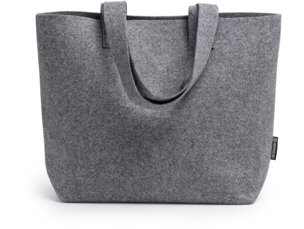 Bolsa Carola fieltro reciclado vigoré asas largas reforzadas Gris detalle 4