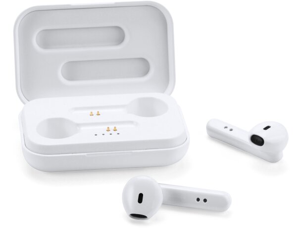 Auriculares inalámbricos de plástico Ferry Blanco detalle 4