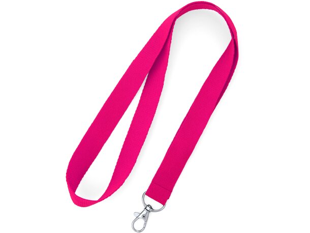 Lanyards baratos poliéster Host Blanco detalle 3