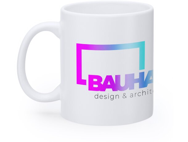 Taza de cerámica Rambu blanco mate 350ml para sublimación Blanco detalle 3