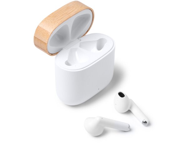 Auriculares inalámbricos de plástico Sauro Blanco detalle 4