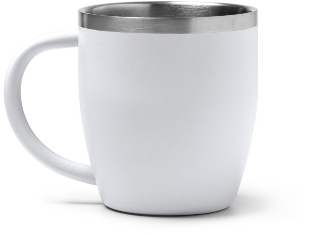 Taza térmica Bany 300ml acero inoxidable doble pared Blanco detalle 6