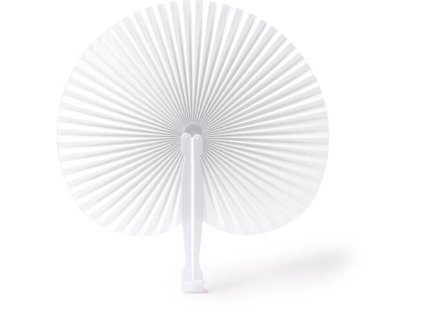 Abanico plegable Kaori personalizable para eventos y fiestas Blanco detalle 3