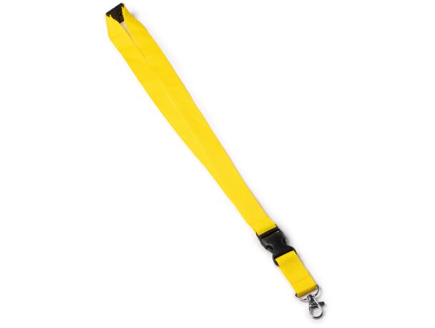 Lanyard colores variados de poliéster Guest Blanco detalle 1