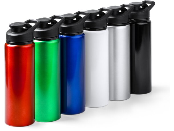 Bidón Raiden de aluminio reciclado 800ml con tapa rosca Blanco detalle 3