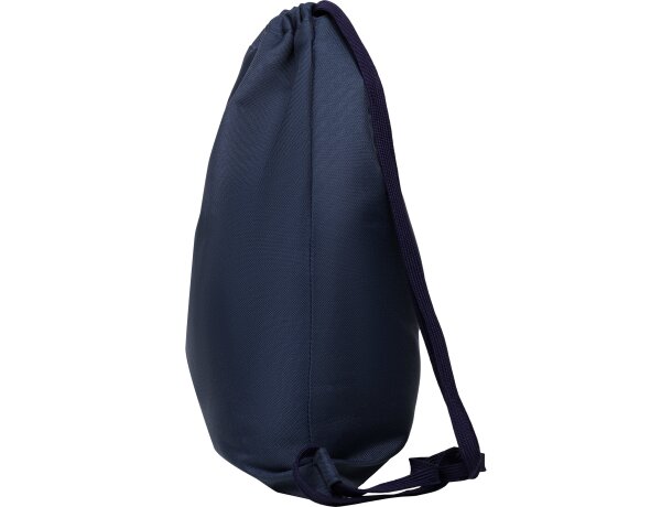 Mochila saco Zorzal poliéster 600D bolsillo cremallera cordones Marino detalle 21