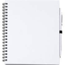Libreta espiral publicitaria cartón reciclado 70 hojas soporte boli tapas rígidas