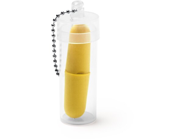 Tapones para oídos de eva con cadena transporte Noys Amarillo detalle 3