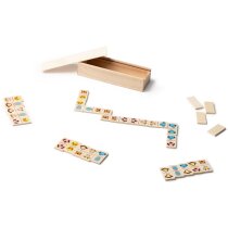 Juego dominó madera natural Buelix con animales