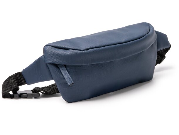 Riñonera Zumel de RPET reciclado y PU Leather con cinta ajustable Negro detalle 2