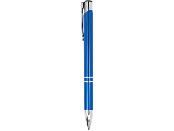 Bolígrafo metálico de aluminio pulsador tinta azul Royal detalle 9