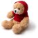 Peluche oso Jazz con sudadera personalizable de poliéster Blanco detalle 2