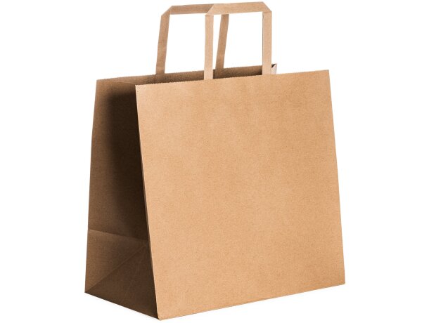 Bolsa de papel personalizada Olmo asas planas 80 g/m² natural Crudo detalle 5