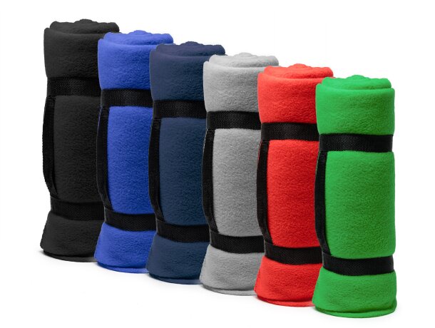 Manta polar poliéster 200 g/m2 Daneris Negro detalle 2
