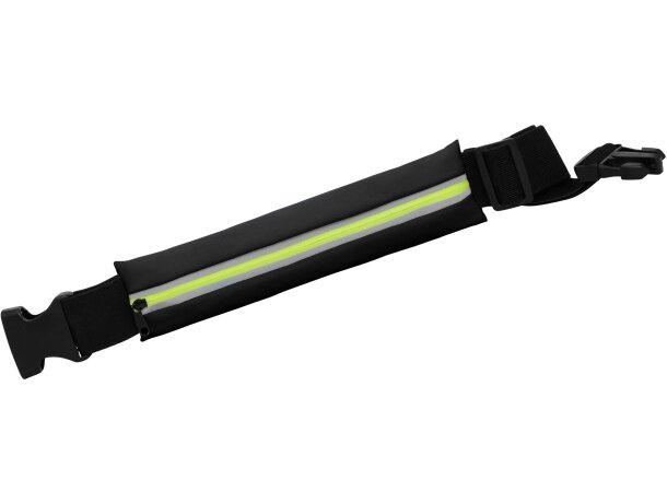 Cinturón deportivo personalizado poliéster unisex 72 Marathon Negro/amarillo fluor detalle 3