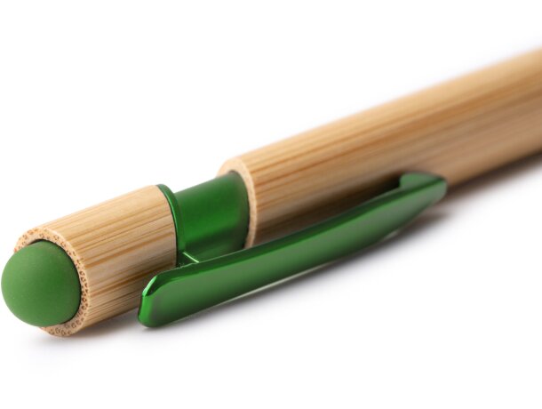 Bolígrafo bambú Vilon con puntero táctil y carga jumbo Negro detalle 2