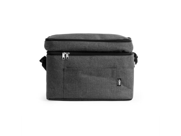 Bolsa isotérmica personalizada con dos compartimentos rPET Marlox Negro vigore detalle 6