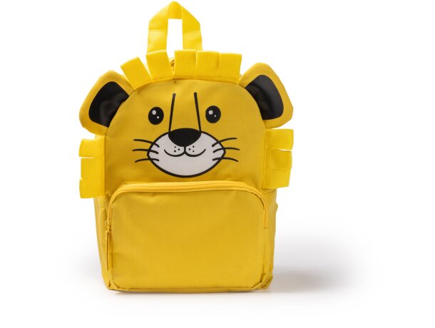 Mochila Bingo infantil RPET con diseño de animales Amarillo detalle 4