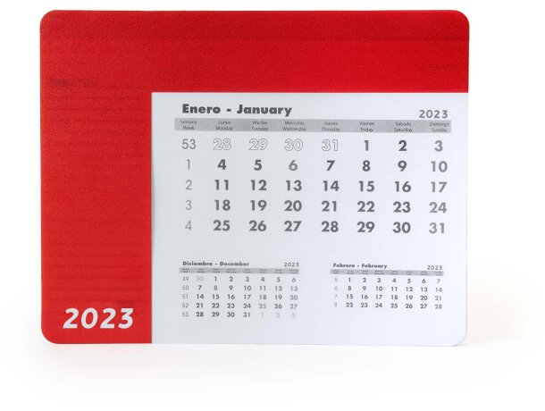 Alfombrilla ratón calendario Serbal hojas arrancables Rojo detalle 9