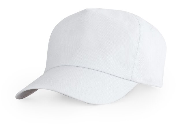 Gorras béisbol con cierre ajustable velcro de algodón 170 g/m2 Uranus Blanco detalle 4