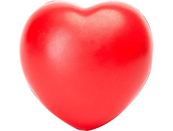 Corazón antiestrés BIKU de PU con acabado brillante Rojo detalle 4