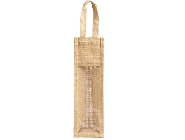 Bolsa Nimba yute laminado ventana transparente crudo 35cm Crudo detalle 5