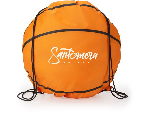Mochila infantil diseños deportivos de poliéster 190T Milano Baloncesto detalle 1