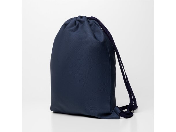 Mochila saco Zorzal poliéster 600D bolsillo cremallera cordones Blanco detalle 6