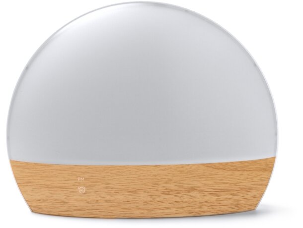 Lámpara despertador Namur con luz progresiva y carga USB Crudo detalle 2