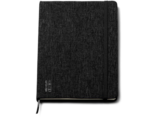 Bloc publicitaria Soyer RPET A5 con banda elástica vigore Negro detalle 8