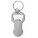 Llavero Tagan de aluminio reciclado con abridor de carrito Plata