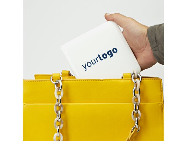 Estuche porta-mascarillas Axel con plástico anti-bacterias Blanco detalle 2